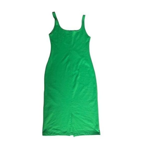 ZARA MIDI BODYCON GREEN PENCIL DRESS M - Picture 2 of 7